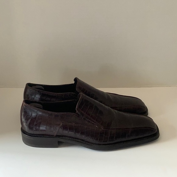 Alfani Ludlow Brown Croc Slip Ons